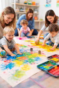 Atelier peinture avec les tout-petits